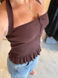 Brown Halter Top