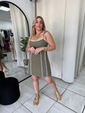 Olive Linen Dress