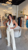 NudeWhite Knit Vest & Pants Set