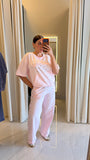 Pink Washed Pants Set (Travel Set)