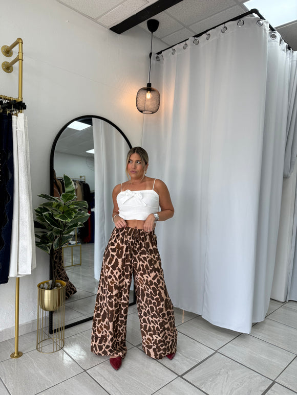 Leopard WideLeg Pants