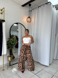 Leopard WideLeg Pants