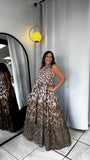Leopard Halter Maxi Dress