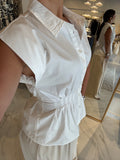 White Dolman Sleeve Top