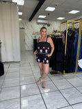 Black Embroidered Top & Shorts