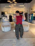 Camou Barrel Jeans
