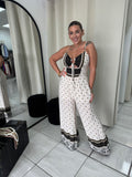 Ivory Border Print Jumpsuit