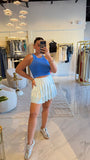 LightBlue Stripe Skort