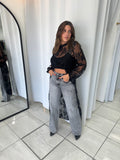 Gray HighRise BackPockets Jeans