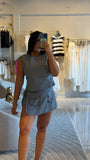 Indigo OpenBack Stripes Top & Skort