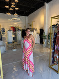 Fuchsia Halter HankyHem Dress