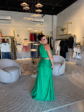 Green CutOut Maxi Dress