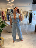 Denim Zip Front Top & Pants
