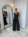 Black VNeck Jumpsuit