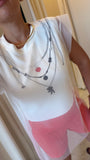White Mesh Necklace Top