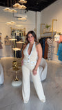 NudeWhite Knit Vest & Pants Set