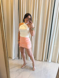 Peach Embroidered Sort