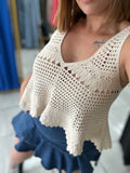 Ivory Crochet Swing Tank