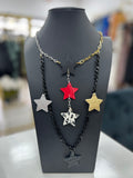 Choker Leather Stars Necklace