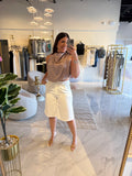 Ivory Pleated LongLine Pants