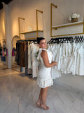 OneShoulder Natural Ruffle Dress