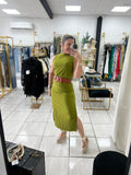 Olive Everyday Midi Dress (belt not included)