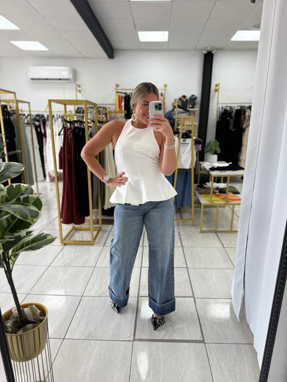 Cuffed Hem Jeans