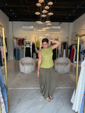 Light Green Peplum Top