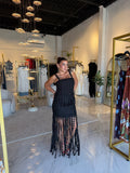 Black Kaia Fringes Set