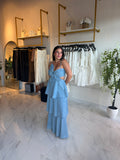 Denim Flower MaxiDress
