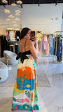 Tropical Leaf Maxi Dress