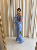 Blue Washed Pants Set (Travel Set)