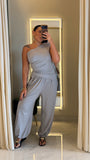 Grey OneShoulder Top & Balloon Pants