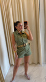 LightOlive Pockets Romper