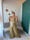 Pear LaceTie Jumpsuit