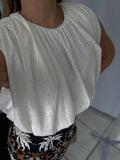 Ivory Studs Bubble Top