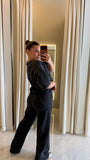 Black Washed Pants Set (Travel Set)