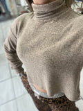 Cocoa TurtleNeck Crop Top