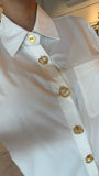 White Gold ButtonDown Top