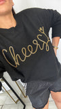 Black Champagne Cheers Sweater