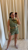 LightOlive Pockets Romper
