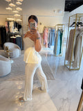 Cream OpenBack Jumpsuit