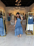 Indigo Ruffle HighLow Dress