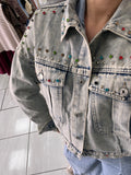 Rhinestones Denim ButtonDown Jackets