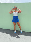 Silver Sequin V Crop Top