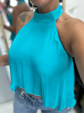 Scuba Blue HighLow Halter Top