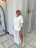 White Shirt Lace Dress