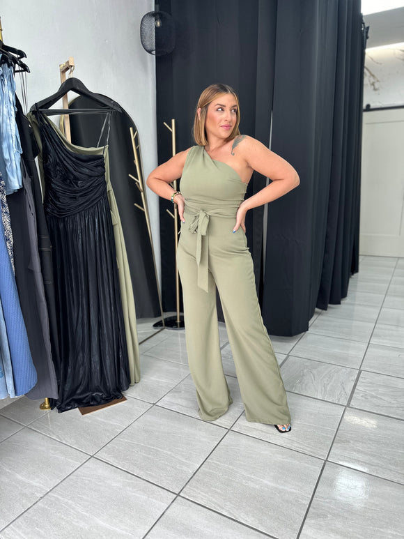 Sage OneShoulder Jumpsuit