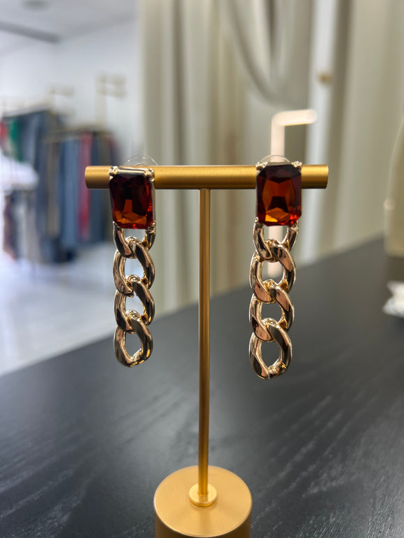 Chain Stone Earrings