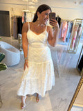 White Eyelet Embroidered Dress